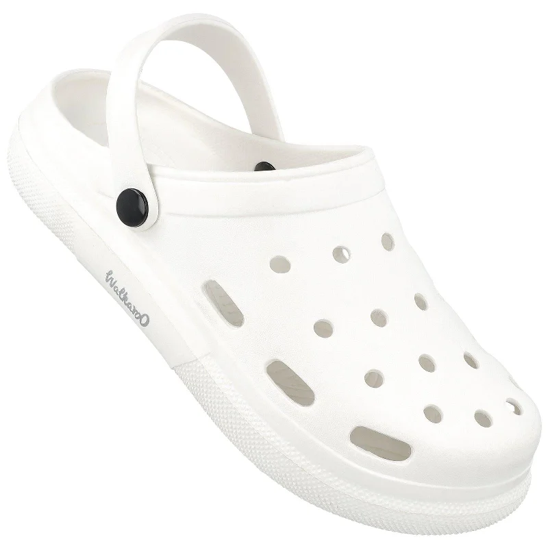 Walkaroo Men's Clogs  - WC4837 White